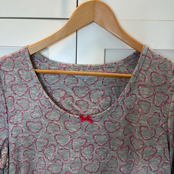 Laura Scott Women’s Night tshirt night gown long sleeve hearts medium - Picture 7 of 10